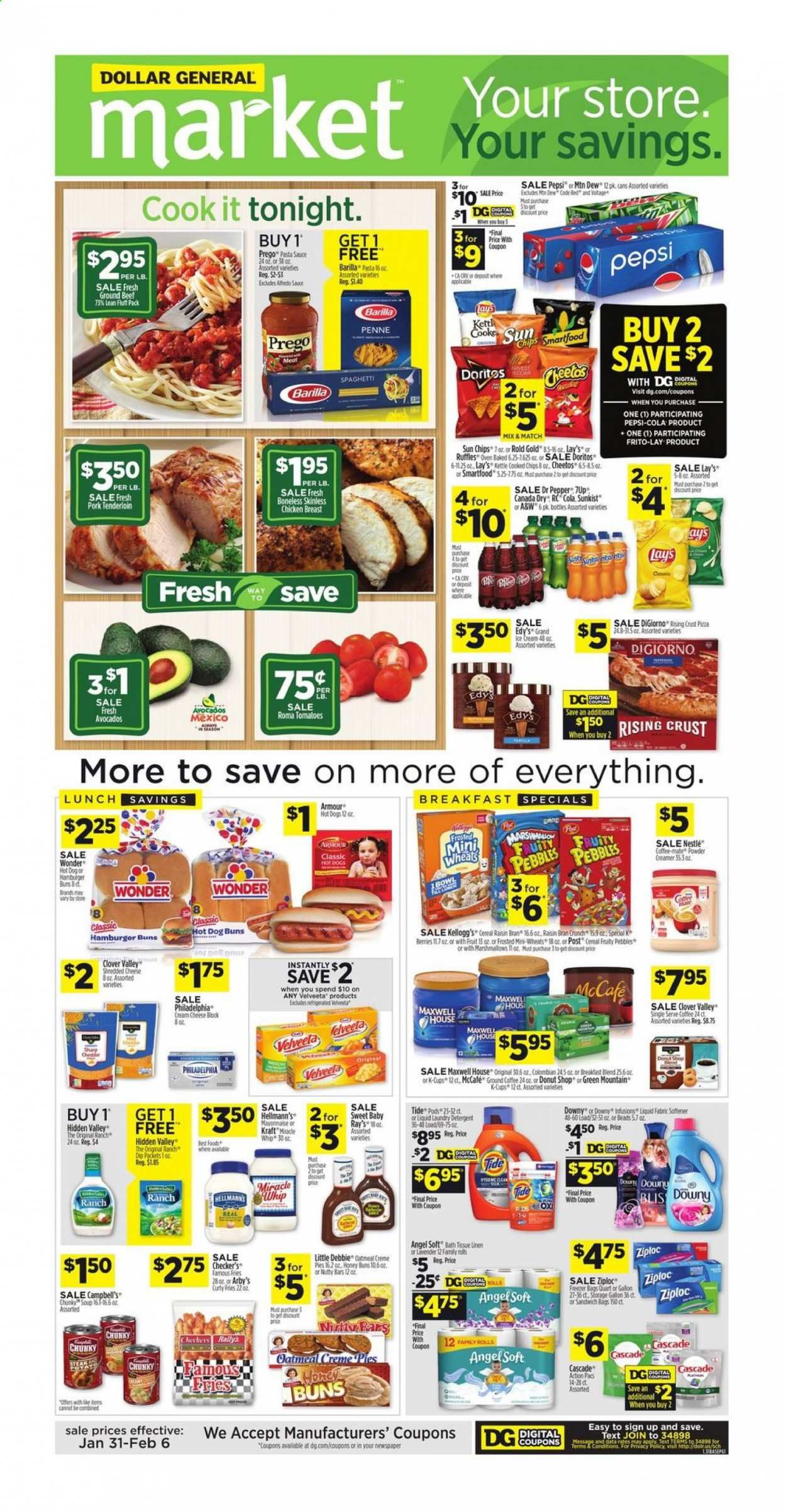 Dollar General (IN, OH) Weekly Ad Flyer January 31 to February 6