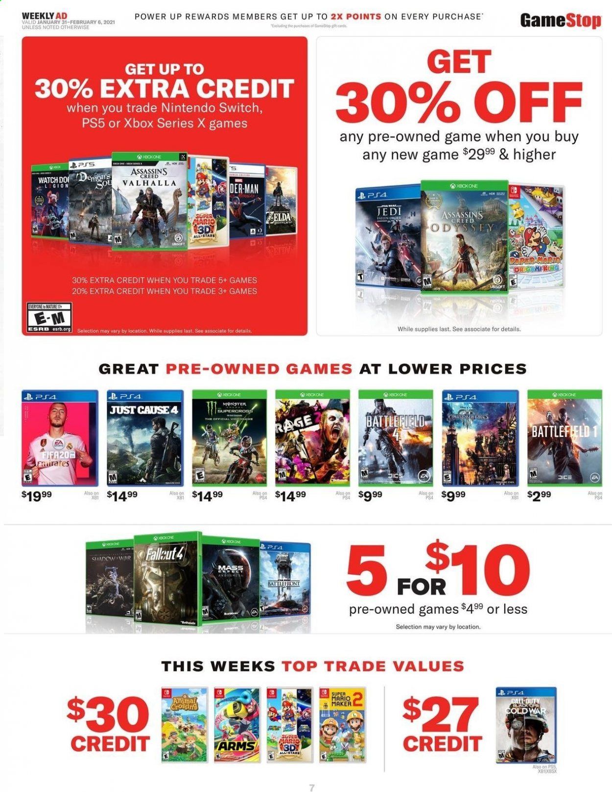 GameStop Weekly Ad Flyer January 31 to February 6