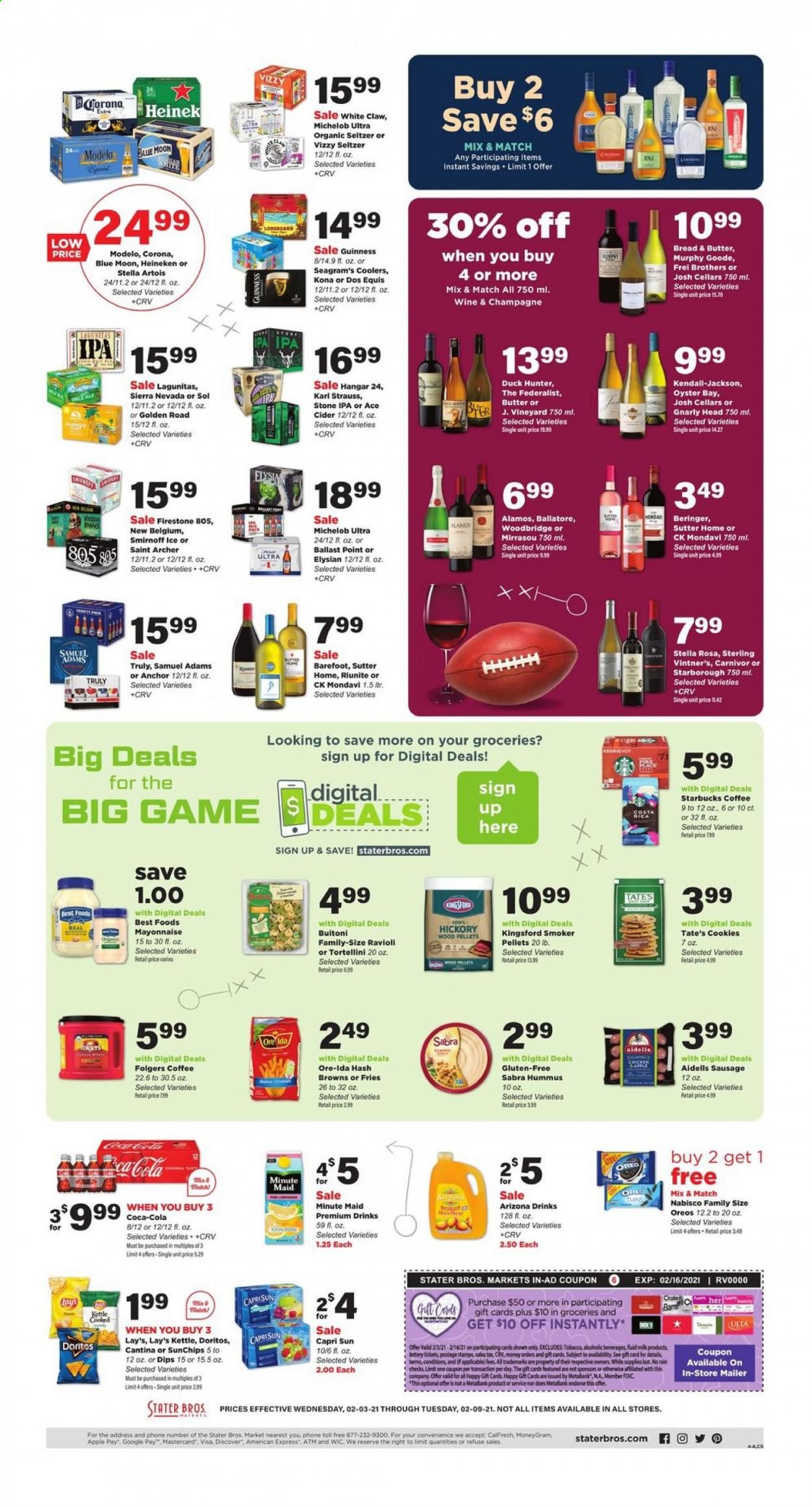 Stater Bros. Weekly Ad Flyer February 3 to February 9