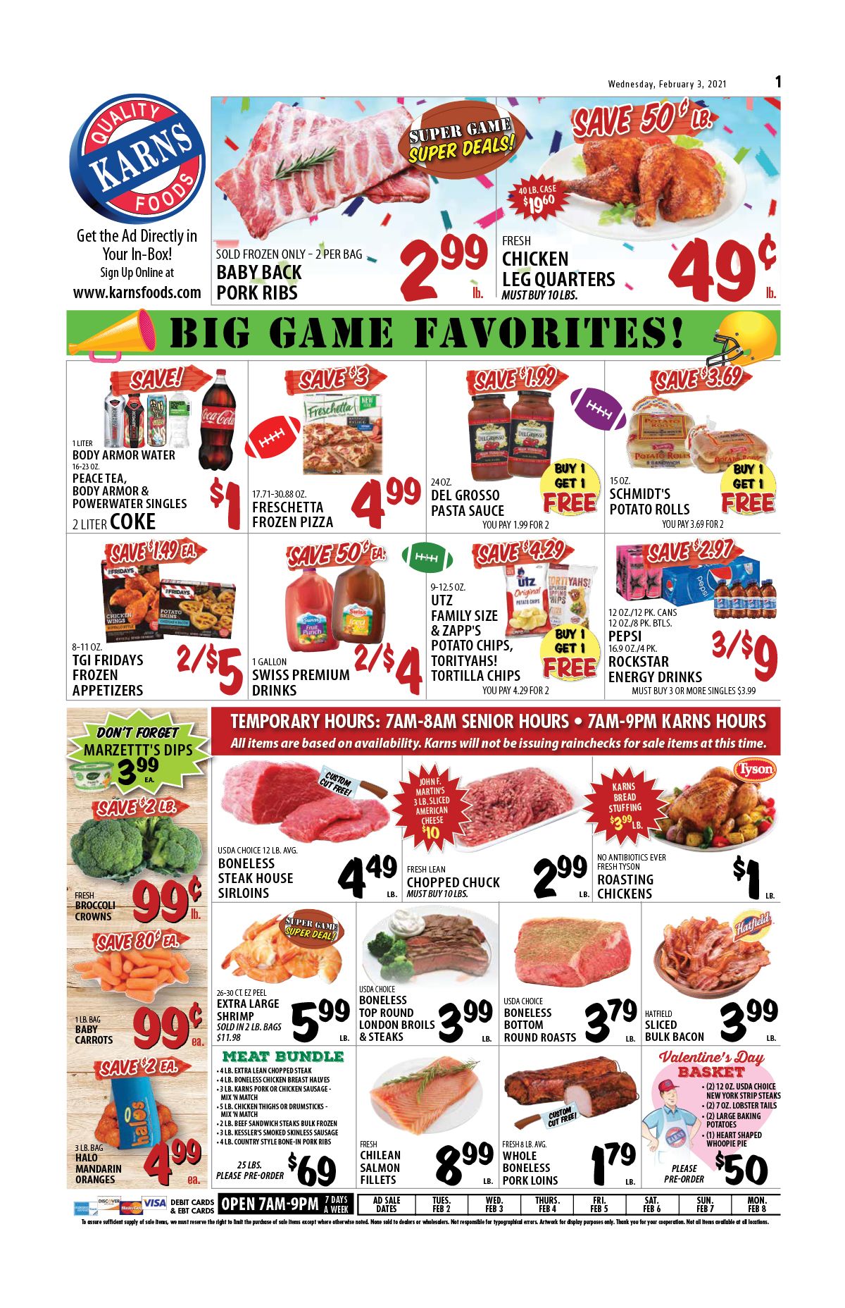 Karns Quality Foods Weekly Ad Flyer February 2 to February 8, 2021