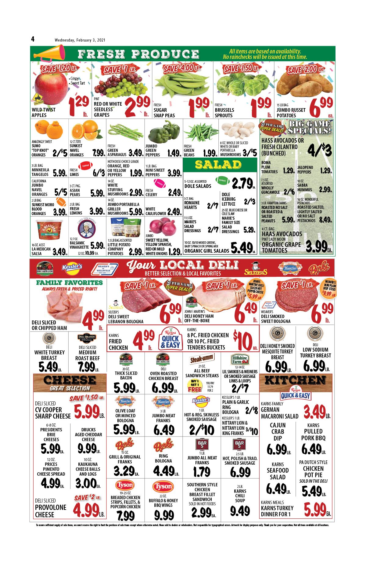 Karns Quality Foods Weekly Ad Flyer February 2 to February 8, 2021