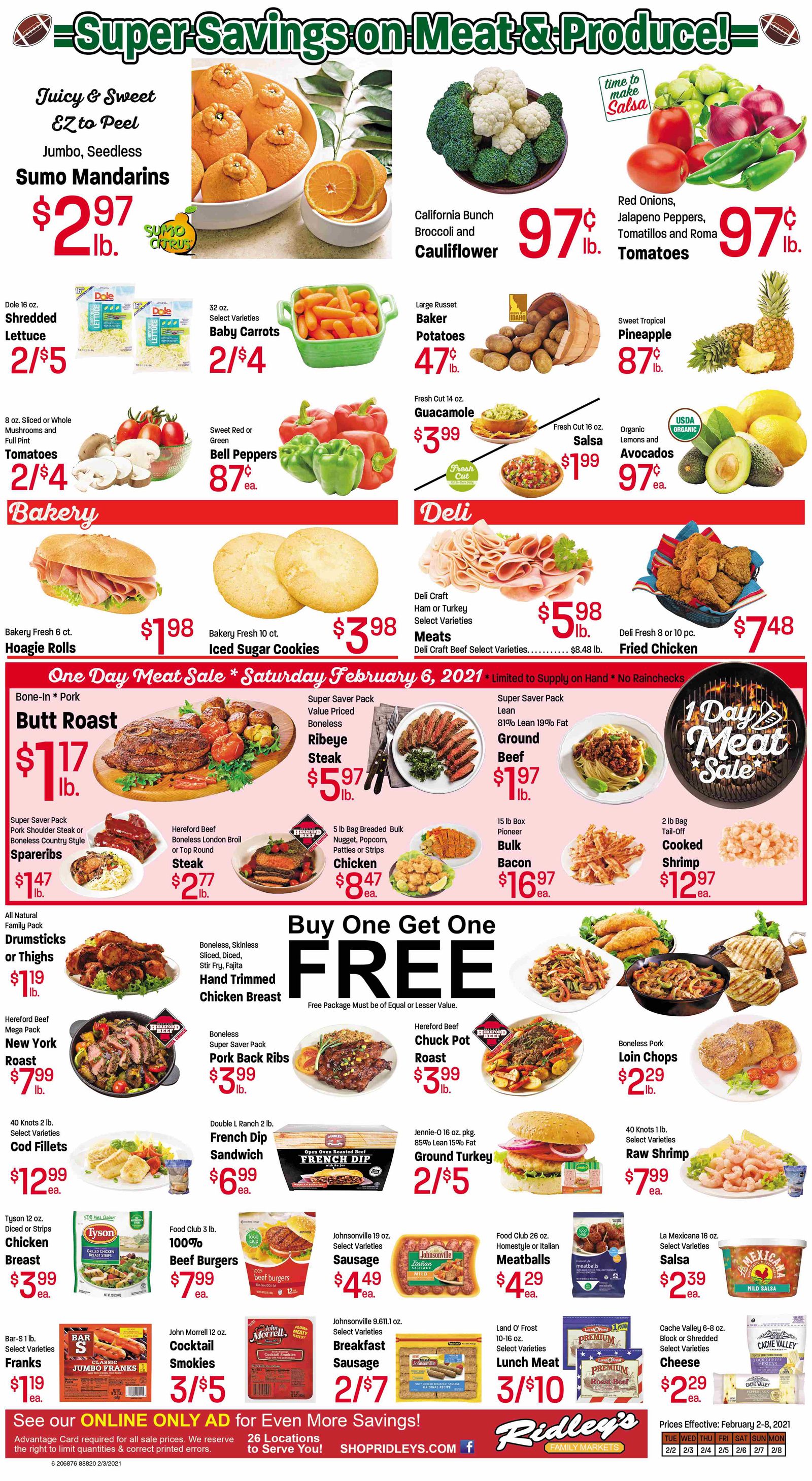 Ridley's Family Market Weekly Ad Flyer February 2 to February 8, 2021