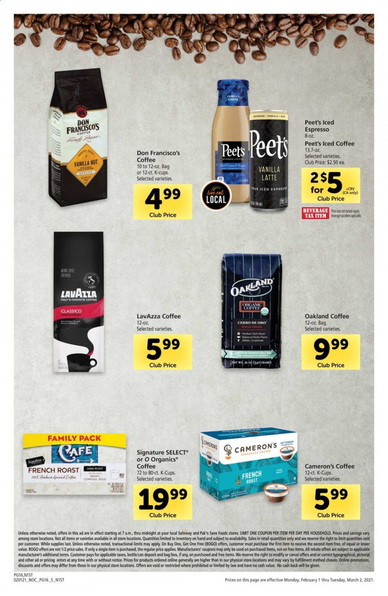 Safeway (AZ, CA, CO, HI, MD, NE, OR, VA, WA) Weekly Ad Flyer February 1 to March 2