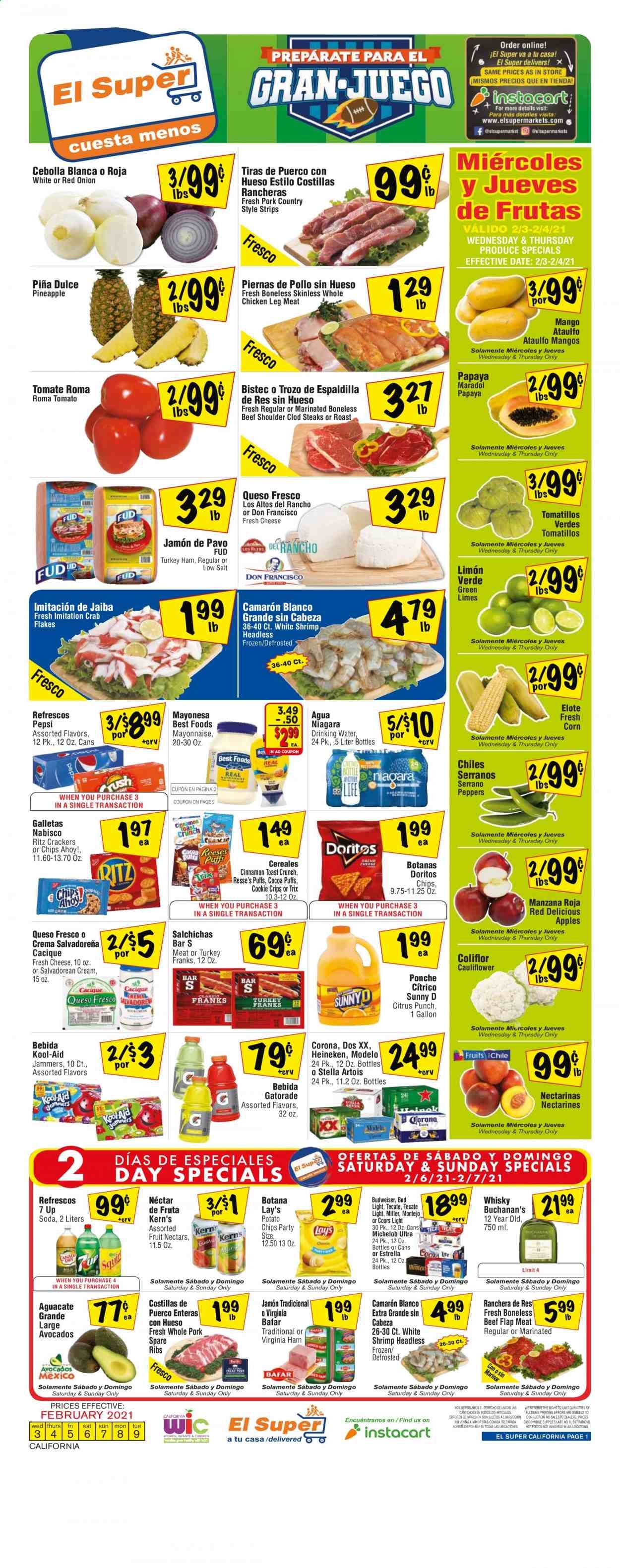 El Super (AZ, CA, NM, NV, TX) Weekly Ad Flyer February 3 to February 9