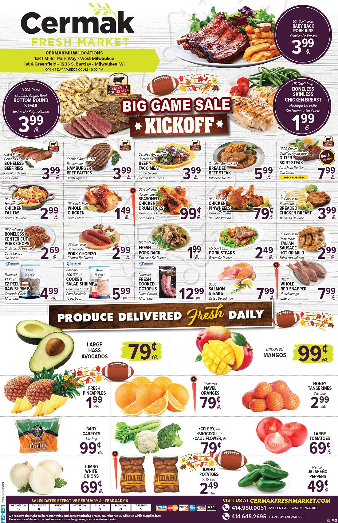 Cermak Fresh Market (WI) Weekly Ad Flyer February 3 to February 9, 2021