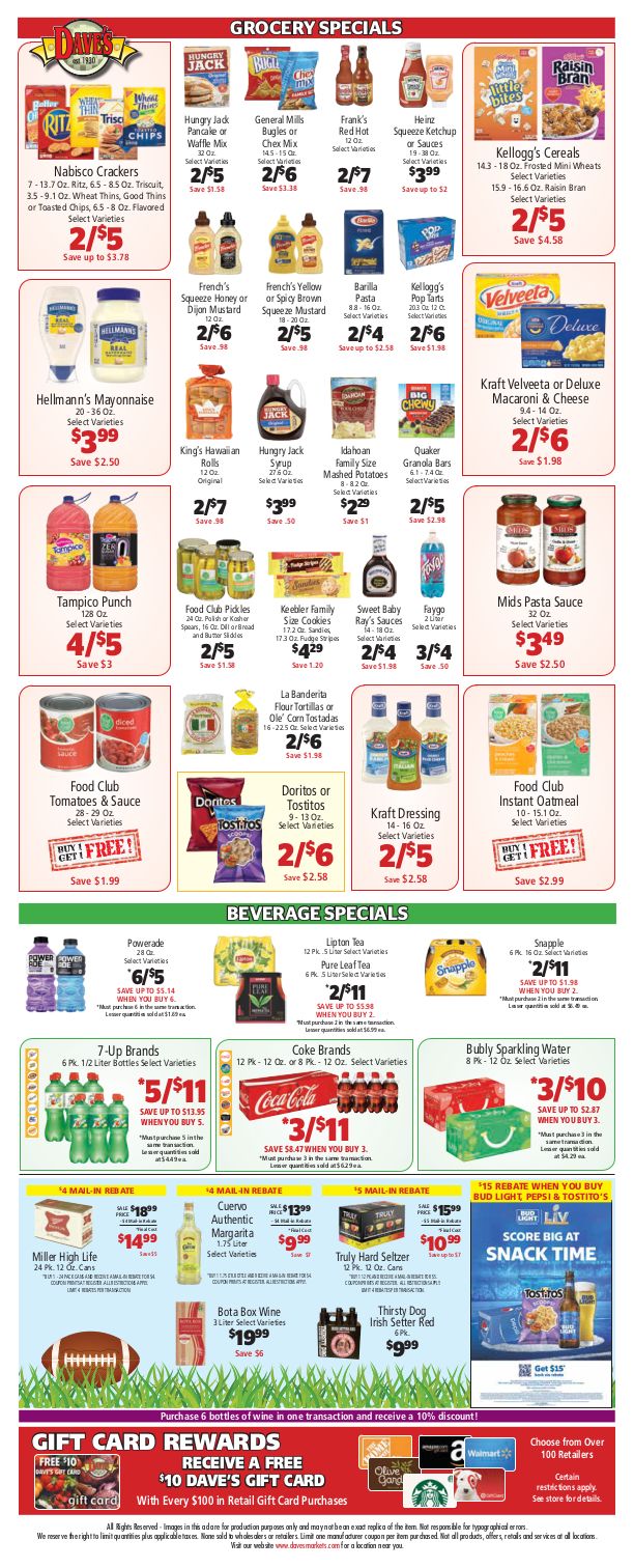 Dave's Markets Weekly Ad Flyer February 3 to February 9, 2021
