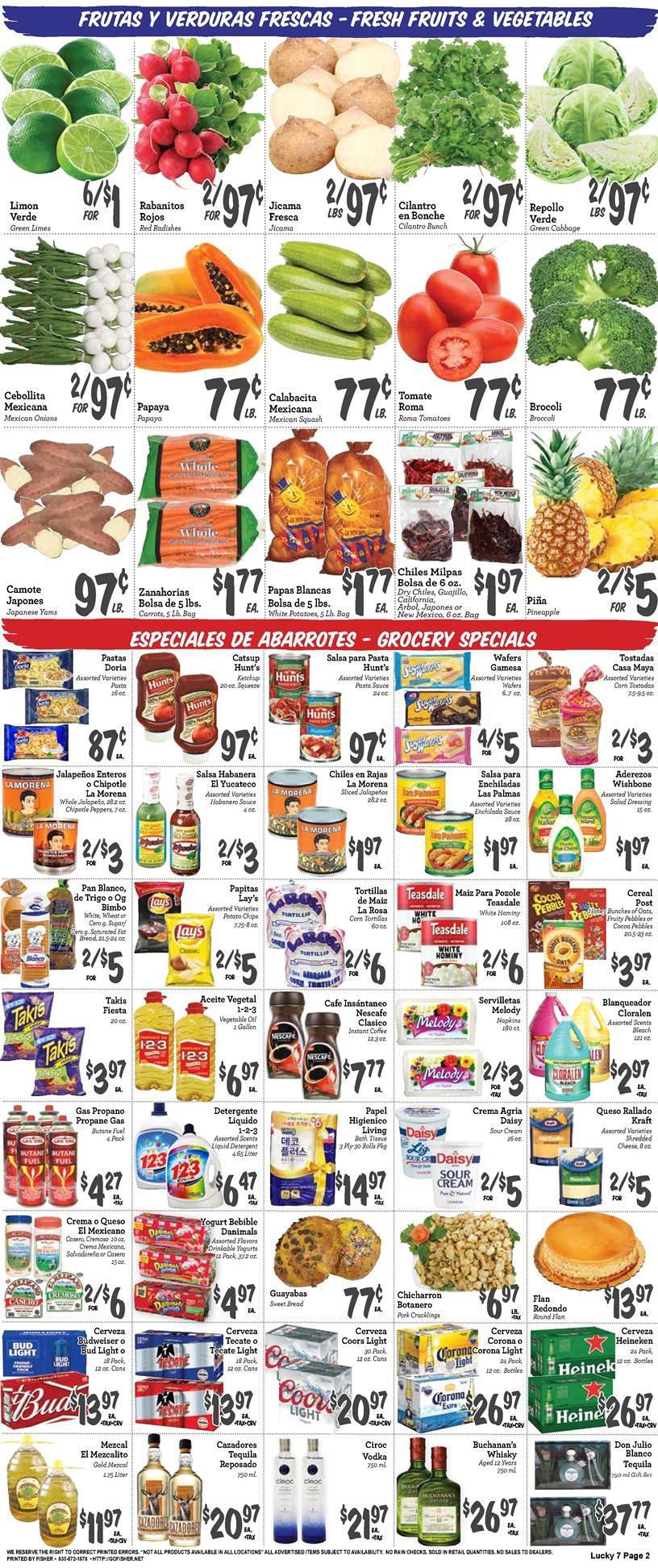 Lucky 7 Supermarket Big Game Day Sale Weekly Ad Flyer February 3 to February 9, 2021
