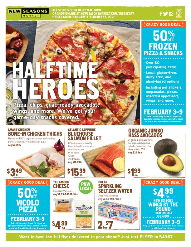 New Seasons Market (OR) Big Game Day Sale Weekly Ad Flyer February 3 to February 10, 2021