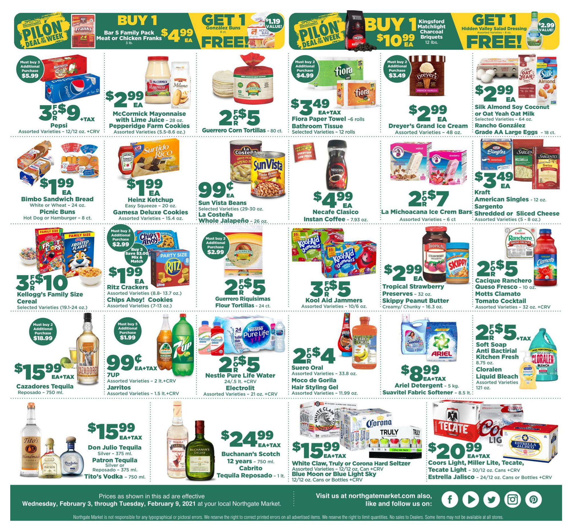 Northgate Market Big Game Day Sale Weekly Ad Flyer February 3 to February 9, 2021