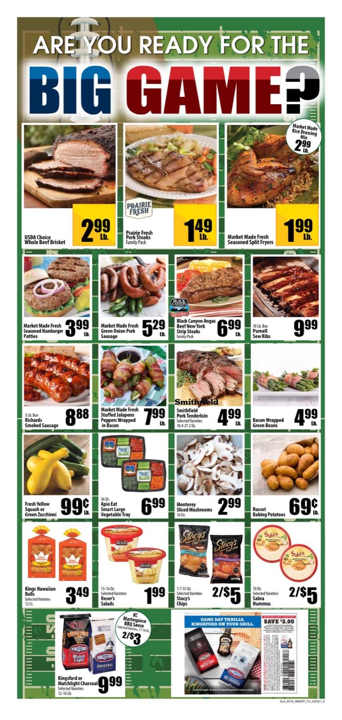 Piggly Wiggly (LA) Big Game Day Sale Weekly Ad Flyer February 3 to February 9, 2021