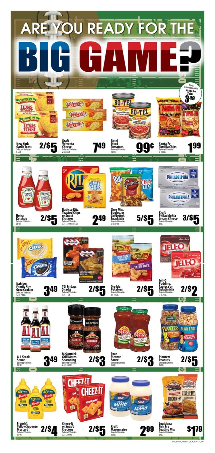Piggly Wiggly (LA) Big Game Day Sale Weekly Ad Flyer February 3 to February 9, 2021