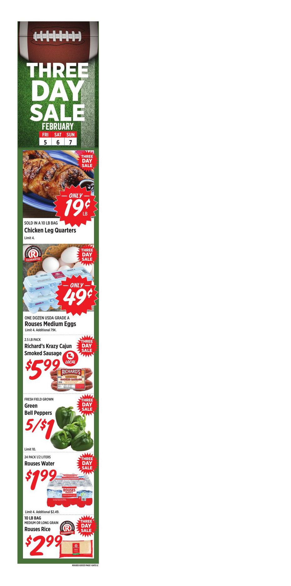 Rouses Markets Big Game Day Sale Weekly Ad Flyer February 3 to February 10, 2021