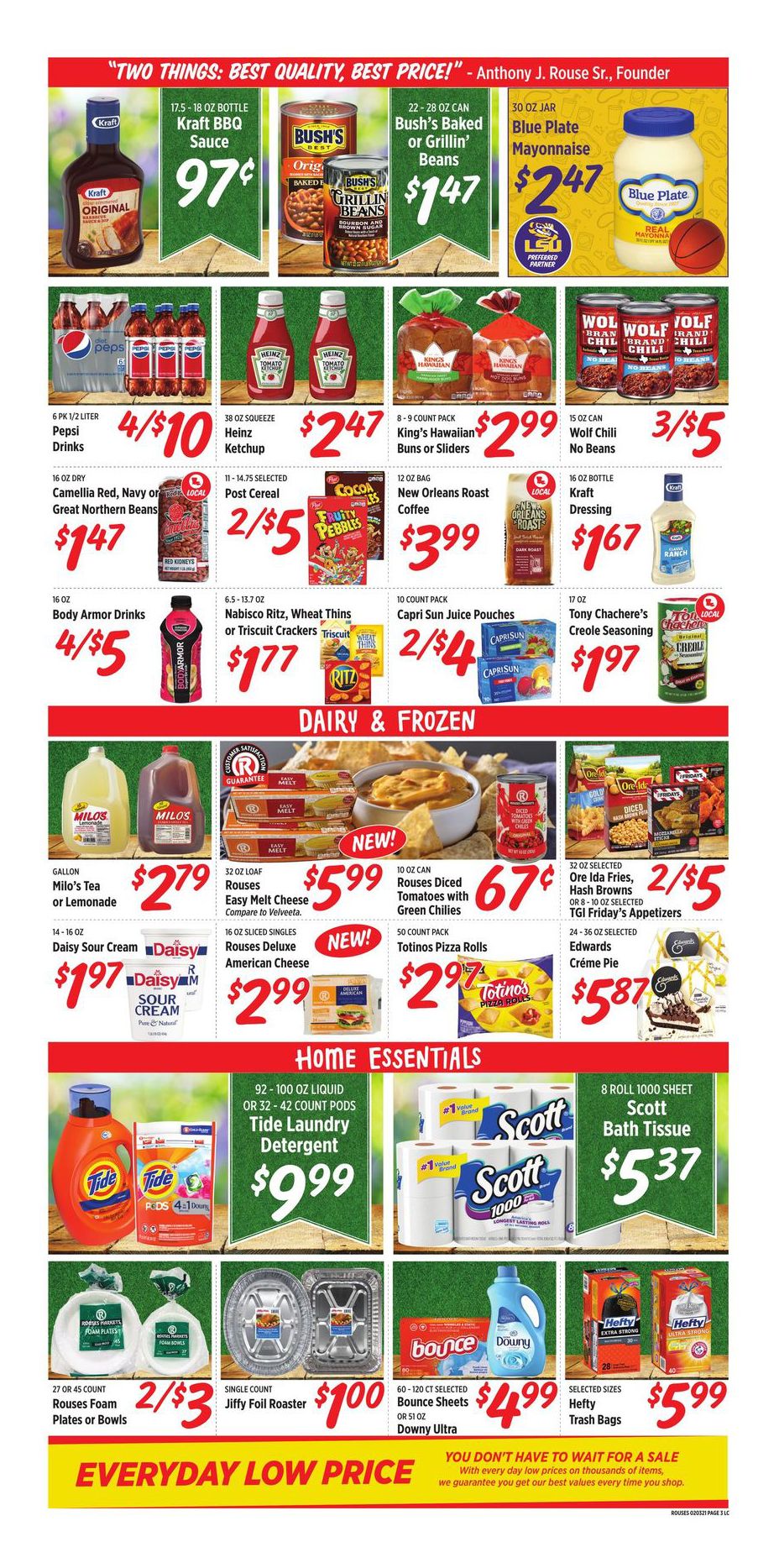 Rouses Markets Big Game Day Sale Weekly Ad Flyer February 3 to February 10, 2021