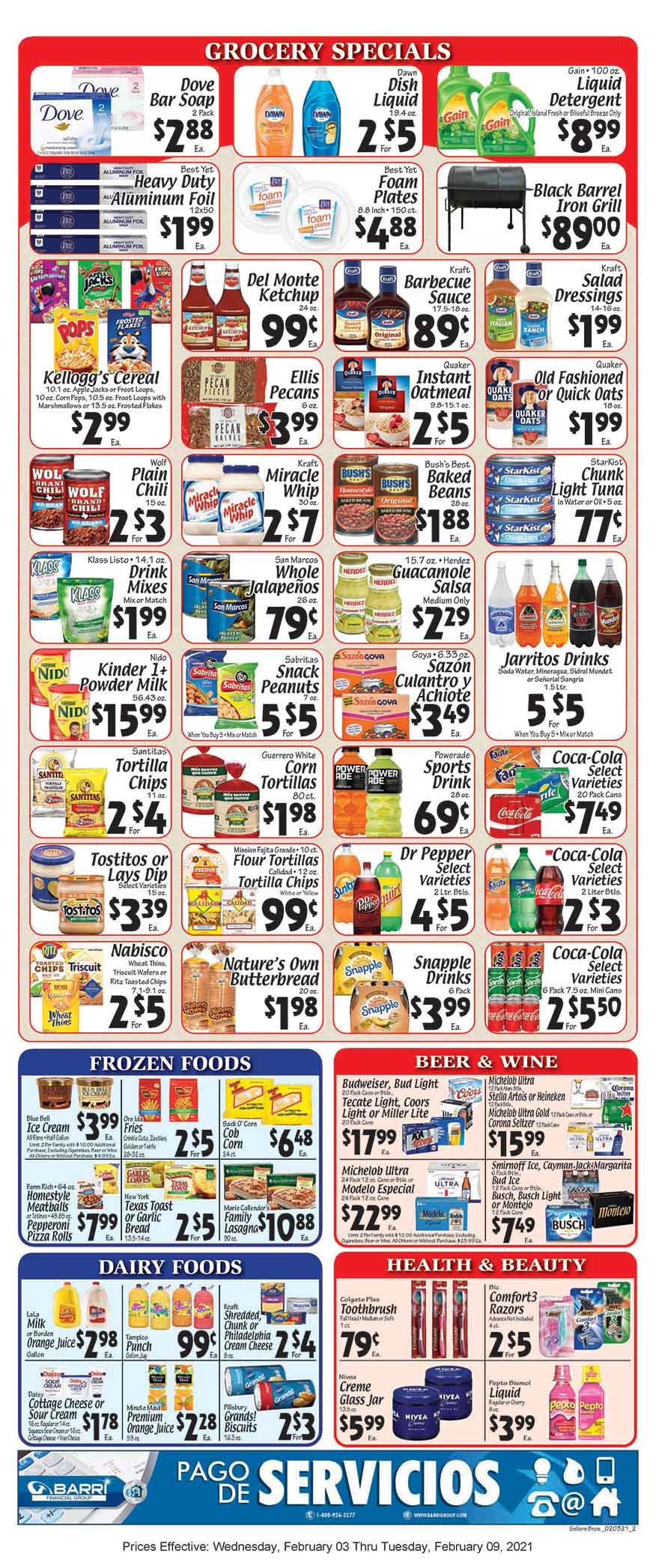 Sellers Bros Weekly Ad Flyer February 3 to February 9, 2021