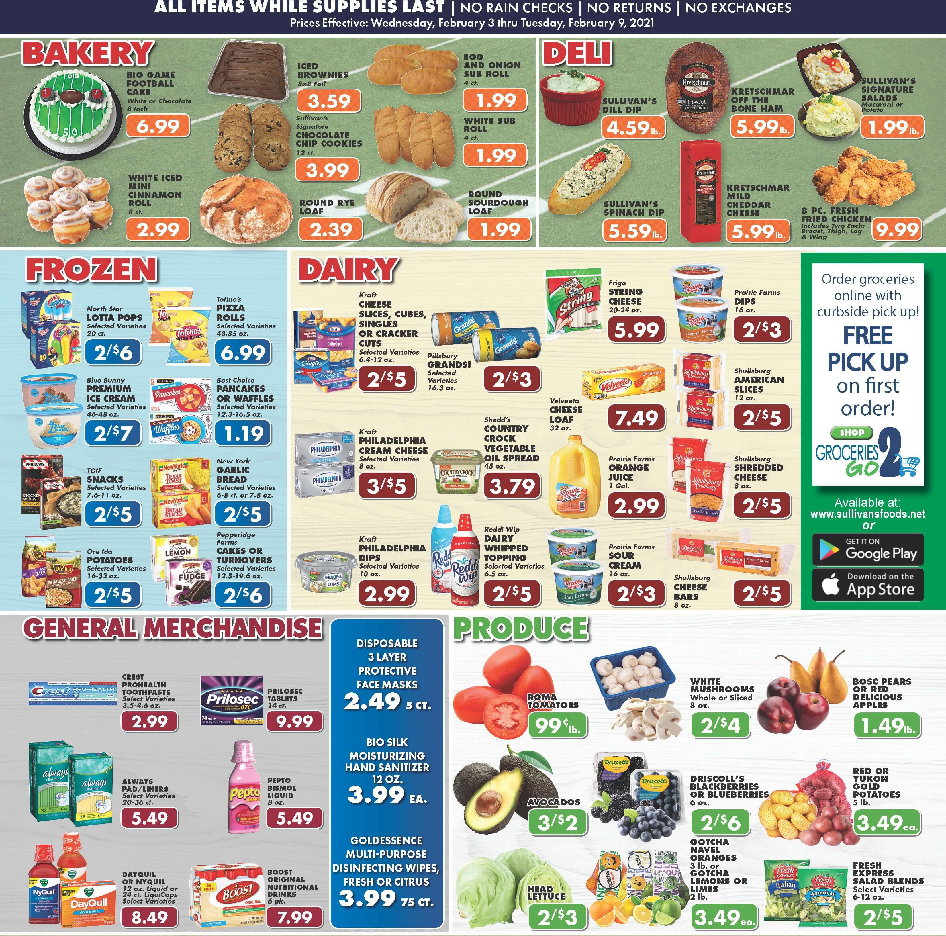 Sullivan's Foods Weekly Ad Flyer February 3 to February 9, 2021