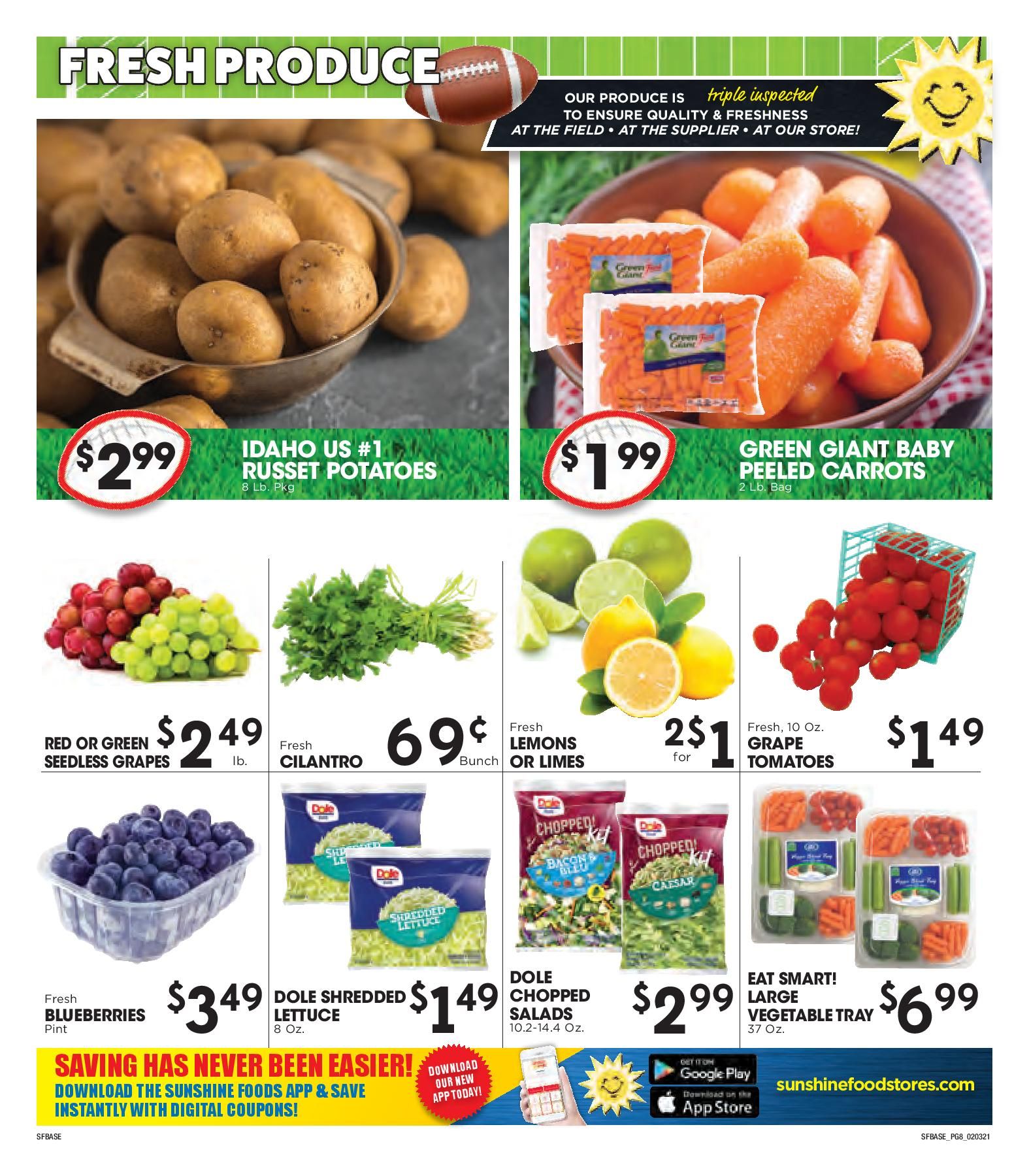 Sunshine Foods Big Game Day Sale Weekly Ad Flyer February 3 to February 9, 2021