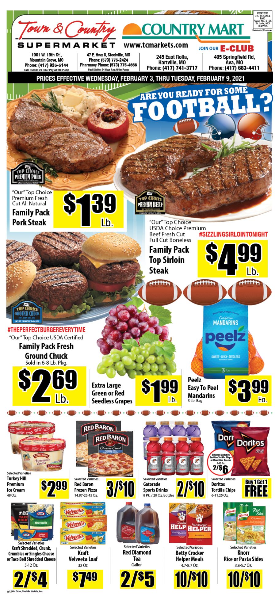 Town & Country Supermarket Big Game Day Sale Weekly Ad Flyer February 3 to February 9, 2021