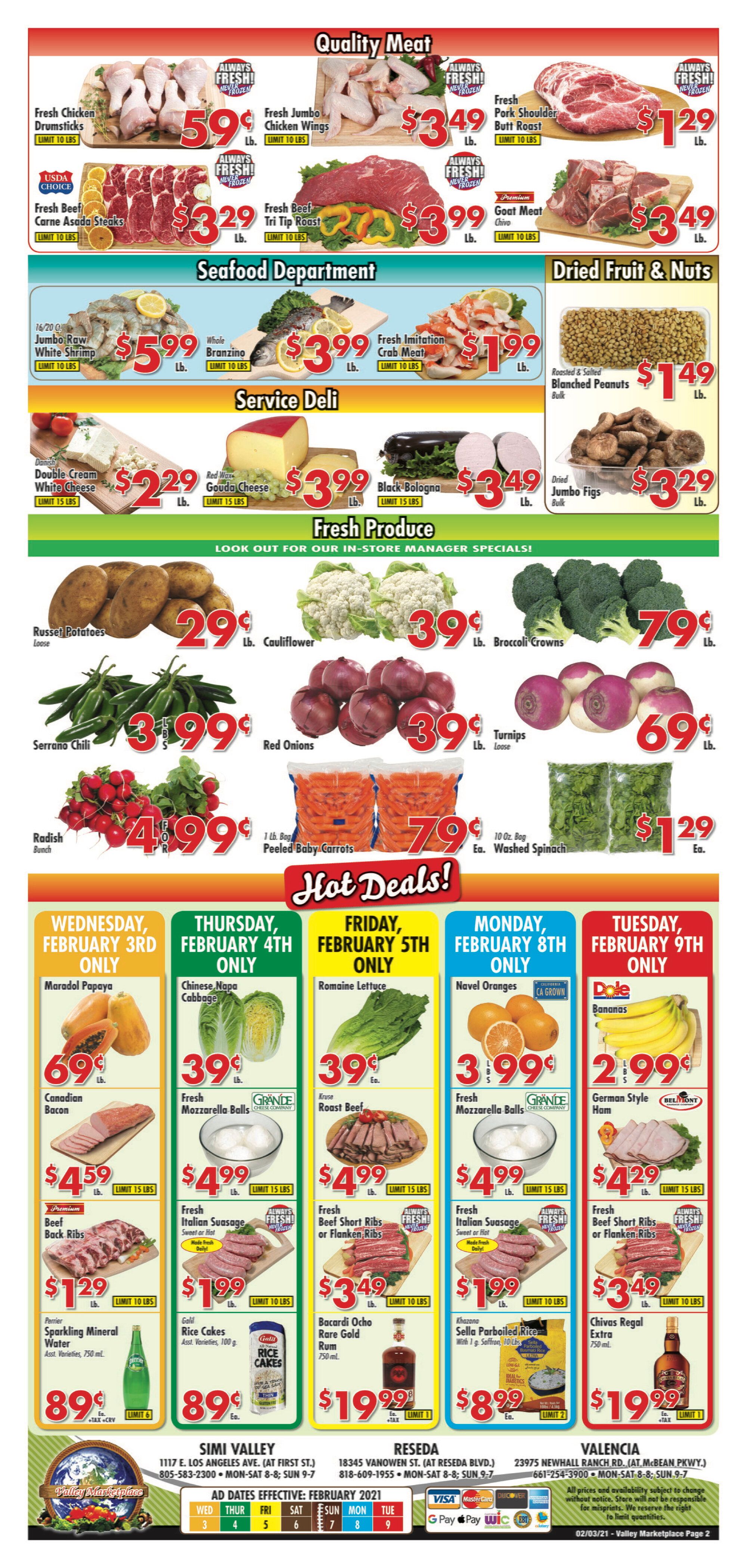 Valley Marketplace Big Game Day Sale Weekly Ad Flyer February 3 to February 9, 2021