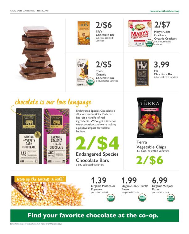 Wheatsville Food Coop Bieekly Ad Flyer February 3 to February 16, 2021