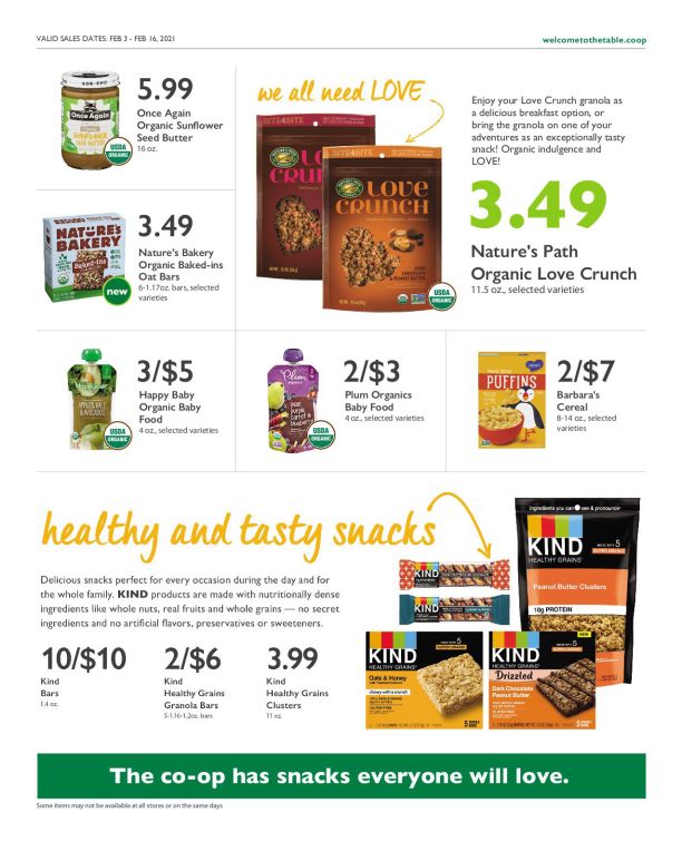 Wheatsville Food Coop Bieekly Ad Flyer February 3 to February 16, 2021