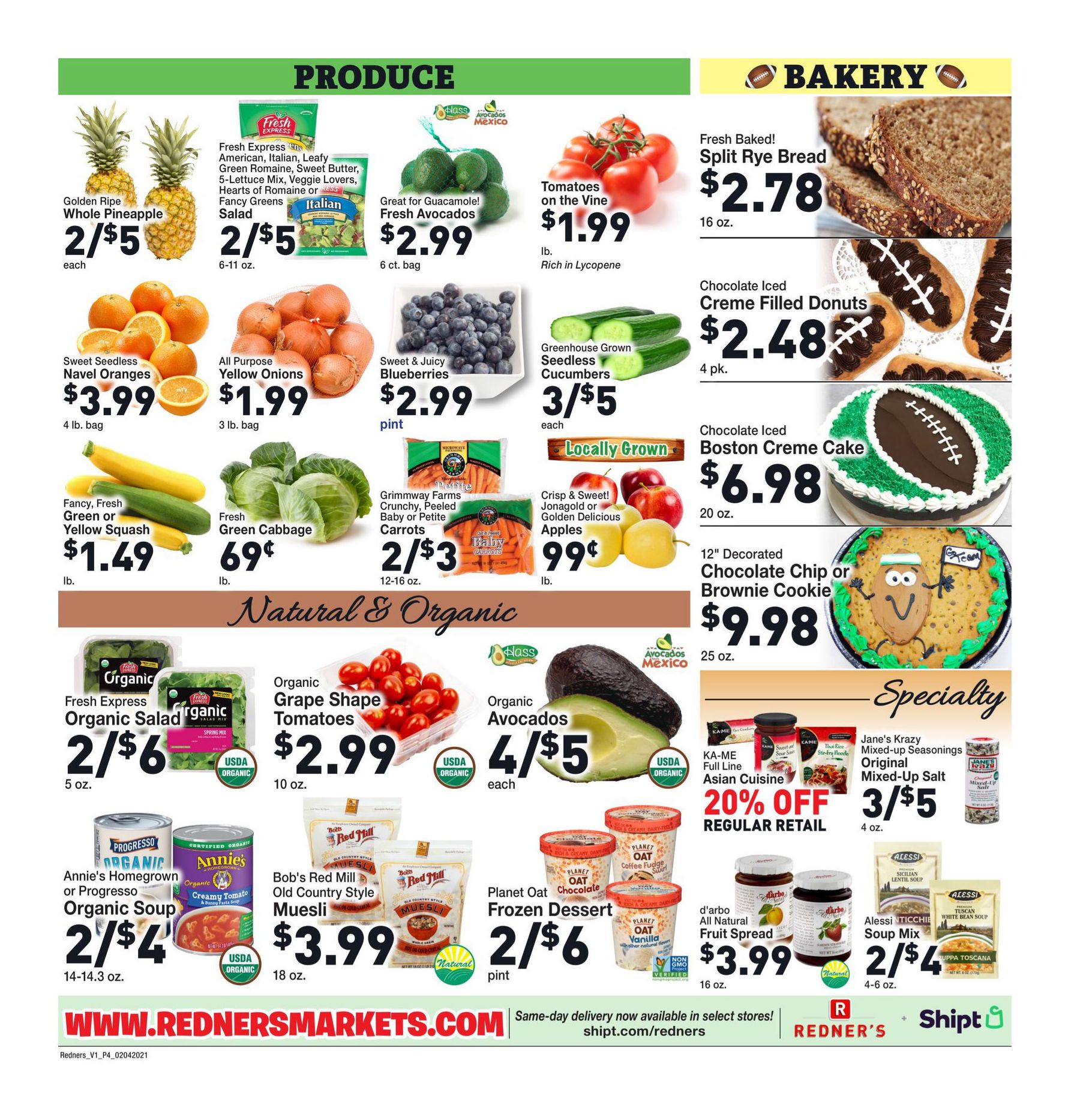 Redner's Markets Weekly Ad Flyer February 4 to February 10, 2021