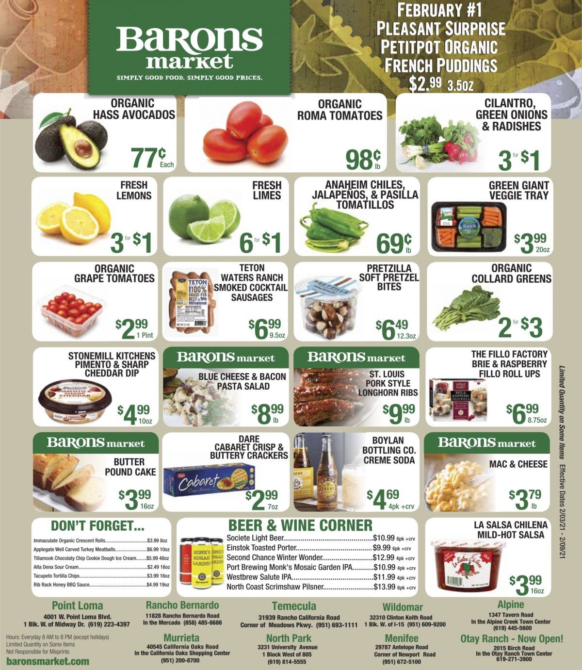 Barons Market Weekly Ad Flyer February 3 to February 9, 2021