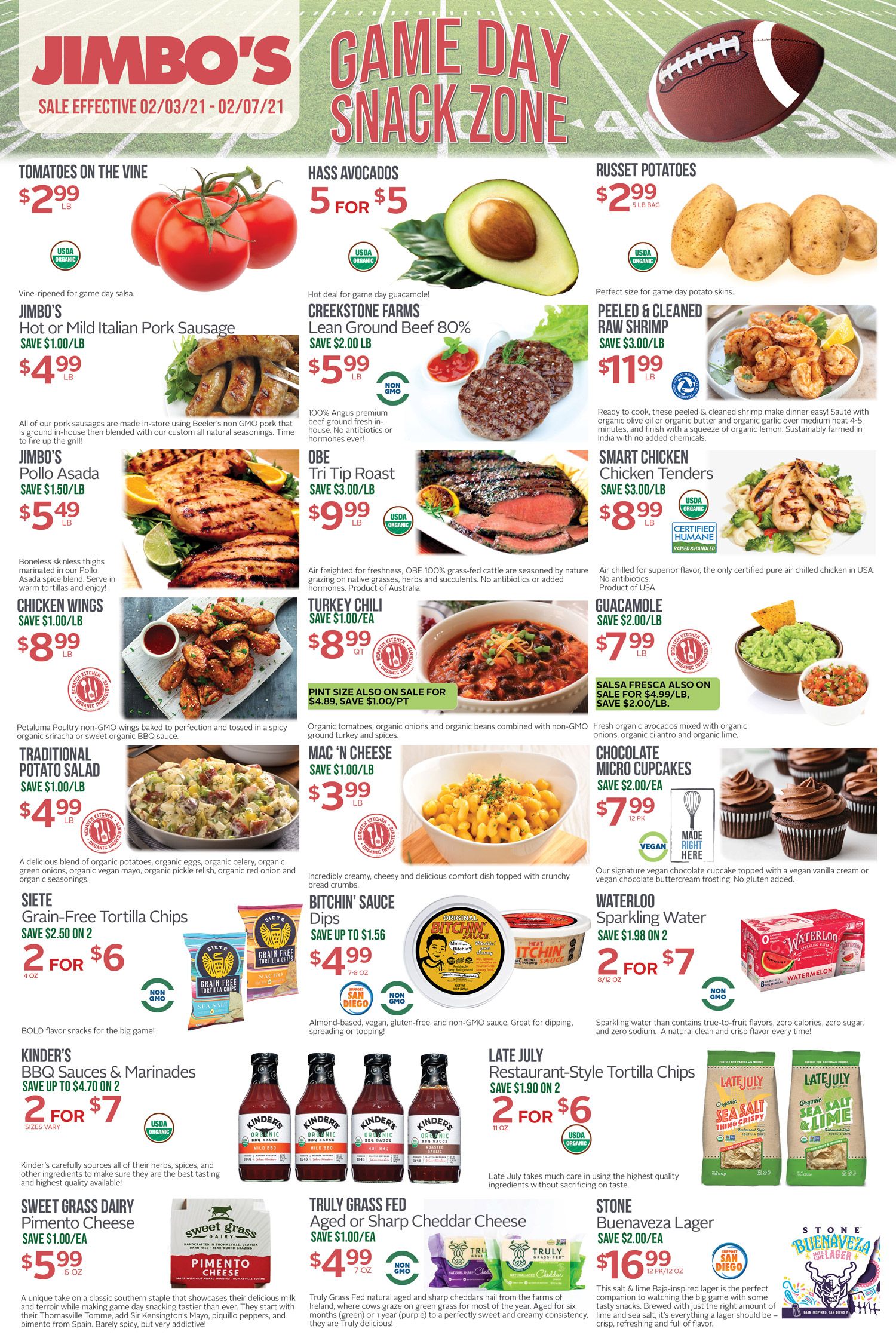 Jimbo's Big Game Day Sale Weekly Ad Flyer February 3 to February 7, 2021