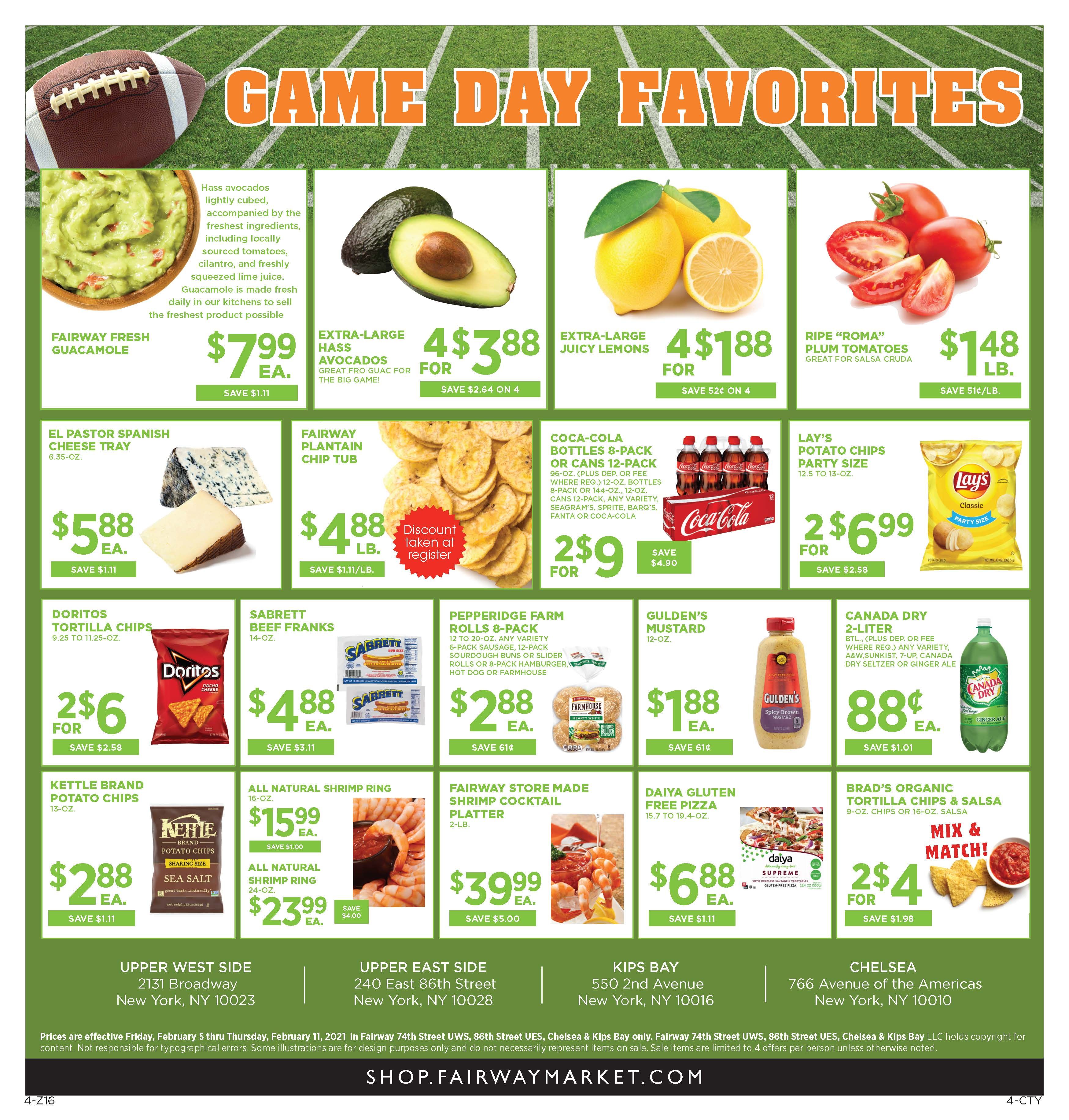 Fairway Market Big Game Day Sale Weekly Ad Flyer February 5 to February 11, 2021
