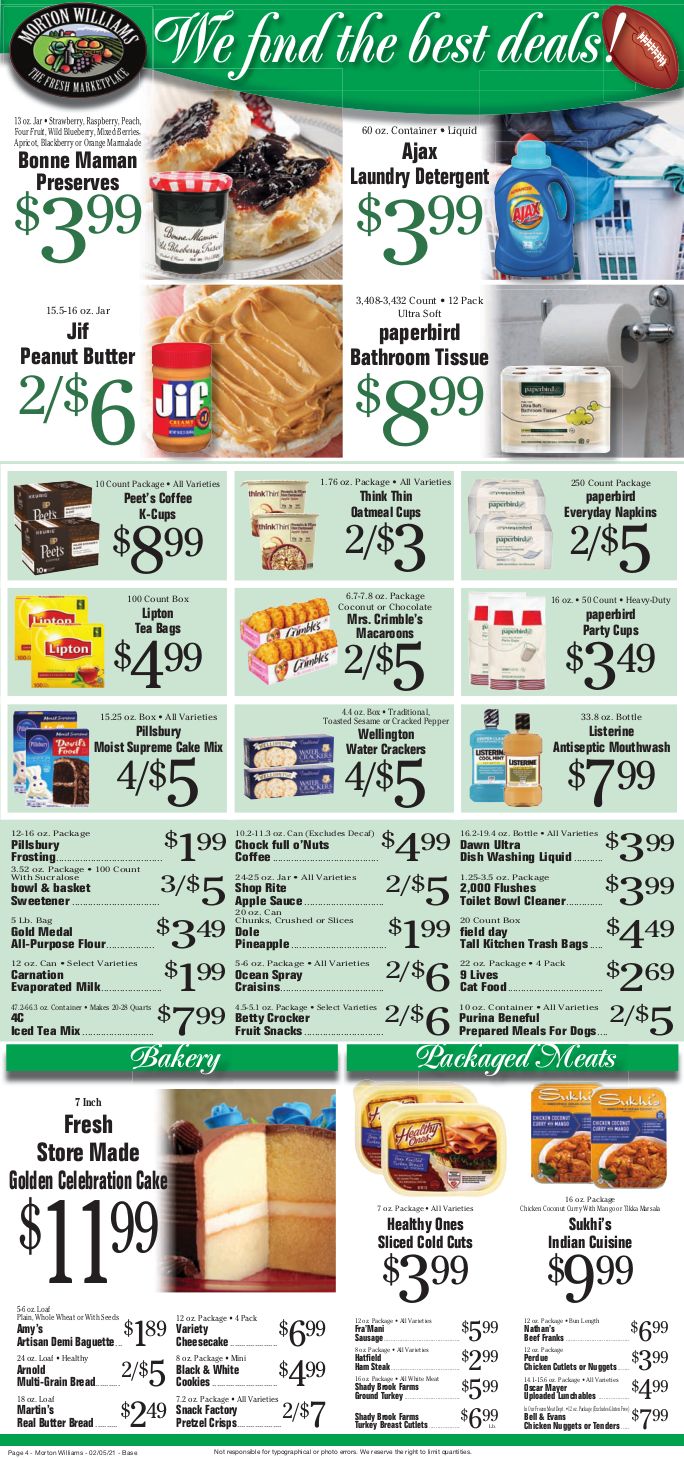 Morton Williams Big Game Day Sale Weekly Ad Flyer February 5 to February 11, 2021