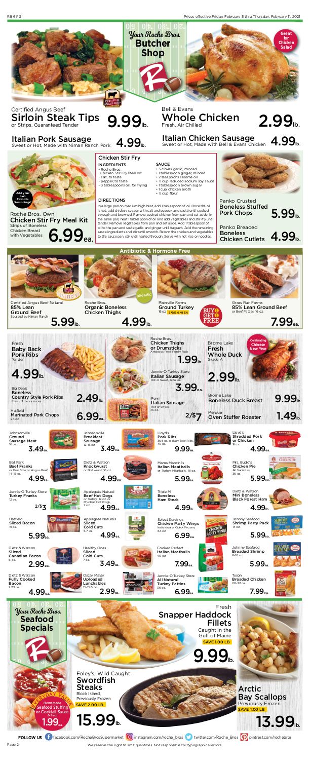 Roche Bros Big Game Day Sale Weekly Ad Flyer February 5 to February 11, 2021
