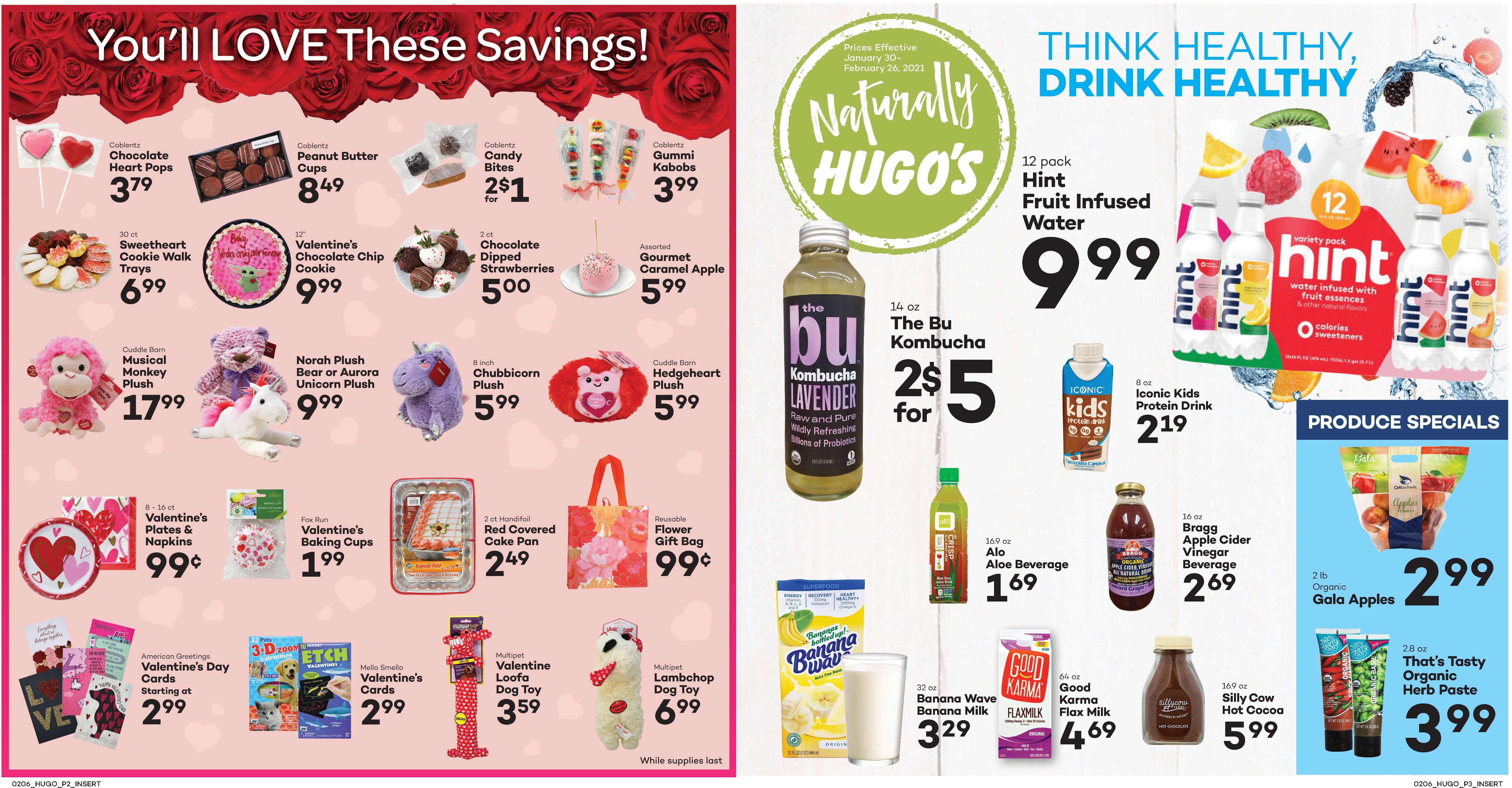 Hugo's Family Marketplace Valentine's Day Sale Weekly Ad Flyer February 6 to February 12, 2021