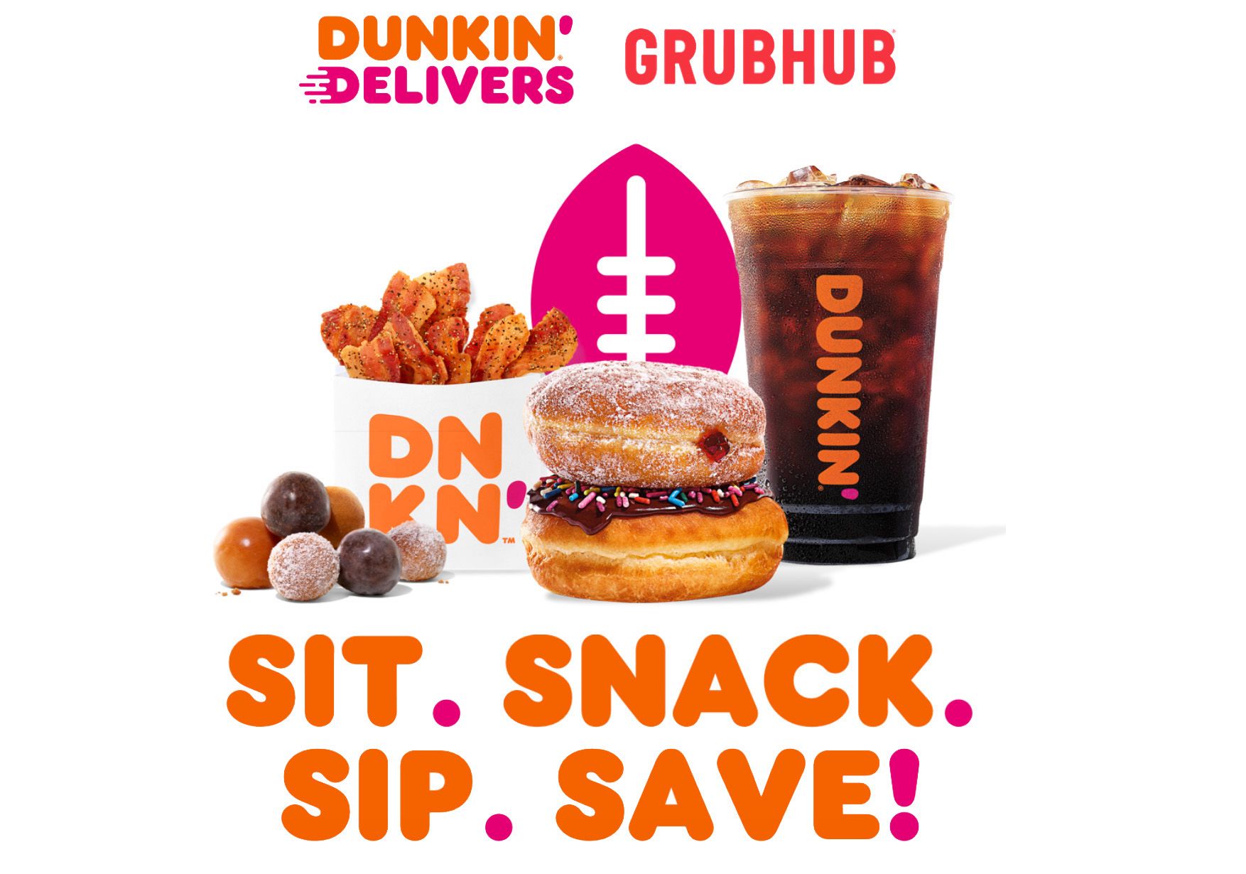 Get $5 Off When You Order $15+ from Dunkin' Donuts Using Grubhub Through to February 8 Get $5 Off When You Order $15+ from Dunkin' Donuts Using Grubhub Through to February 8