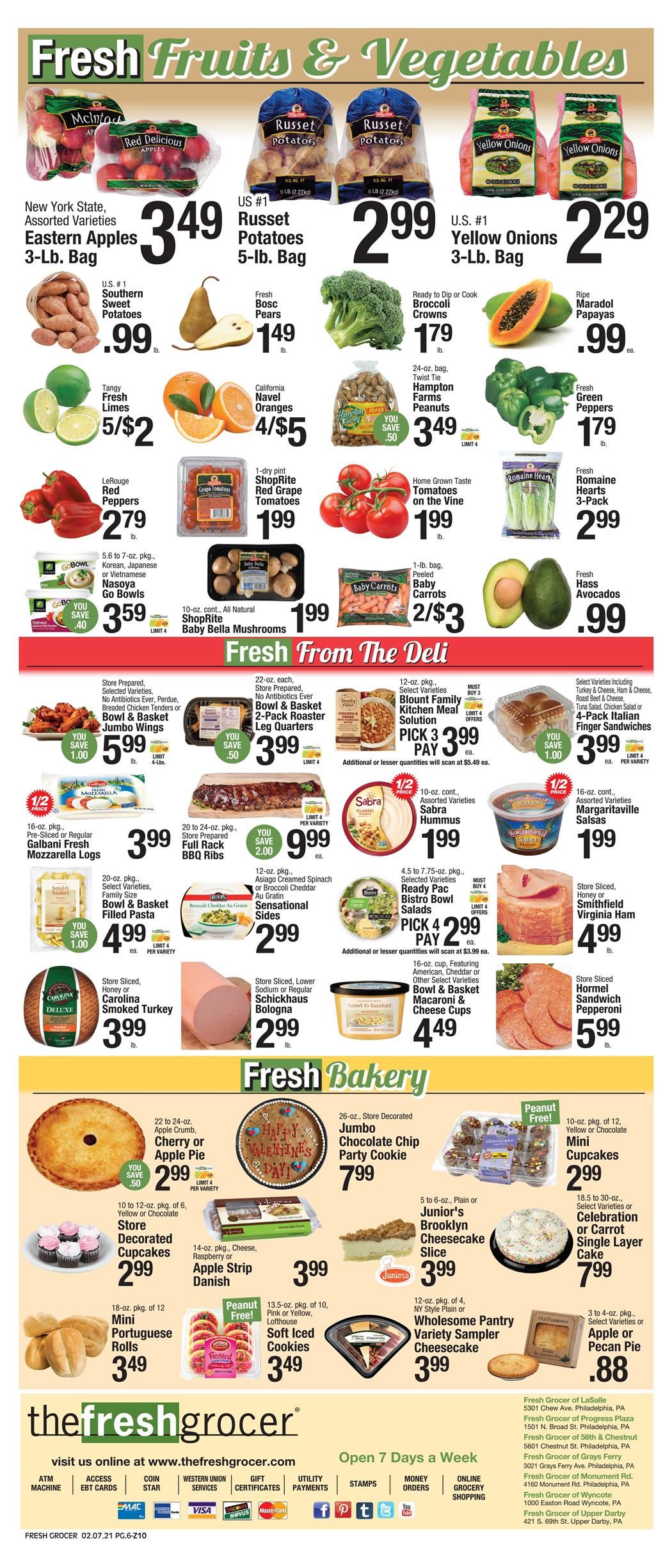 The Fresh Grocer Weekly Ad Flyer February 7 to February 13, 2021