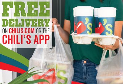 My Chili's Rewards Members Can Claim Free Delivery With an Adult Entree Purchase Through to February 11