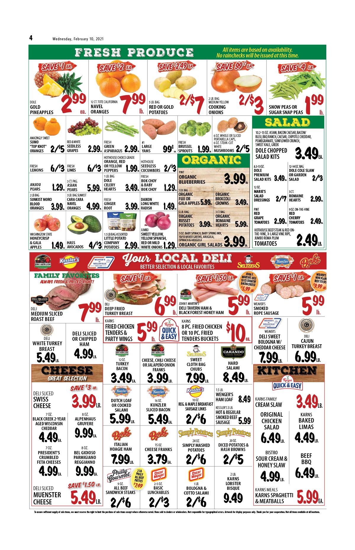 Karns Quality Foods Valentine's Day Sale Weekly Ad Flyer February 9 to February 15, 2021