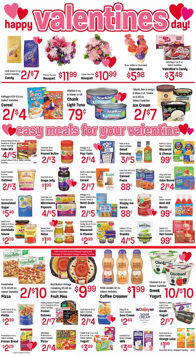 Ridley's Family Market Valentine's Day Sale Weekly Ad Flyer February 9 to February 15, 2021