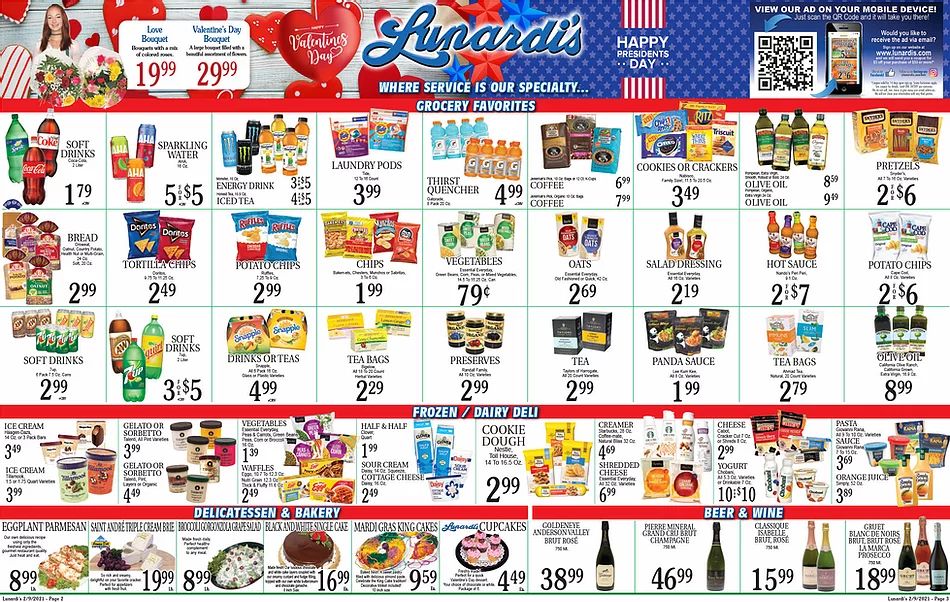 Lunardi's Valentine's Day Sale Weekly Ad Flyer February 9 to February 15, 2021