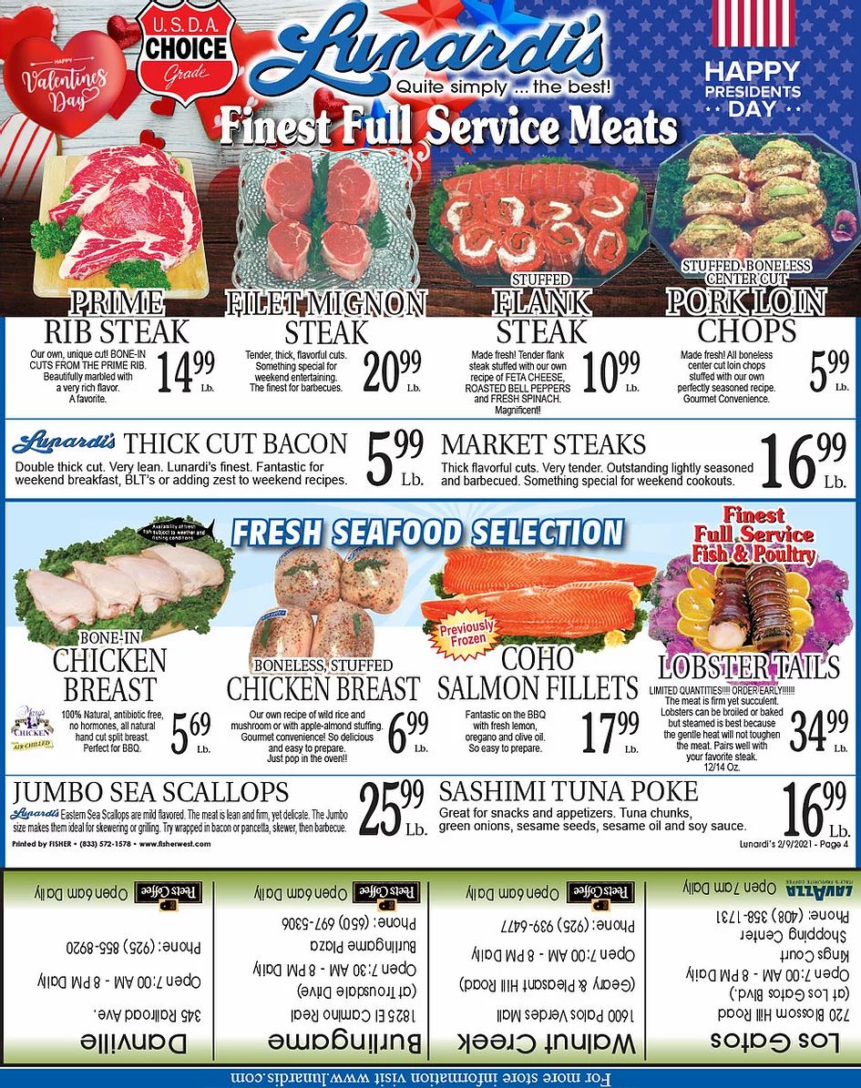 Lunardi's Valentine's Day Sale Weekly Ad Flyer February 9 to February 15, 2021