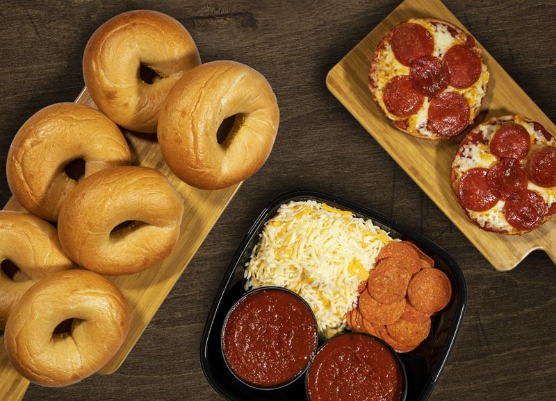 Get 50% Off a $9.99 Family Pizza Bagel Box with an In-app "Order Ahead" Purchase at Einstein Bros. Bagels Get 50% Off a $9.99 Family Pizza Bagel Box with an In-app "Order Ahead" Purchase at Einstein Bros. Bagels