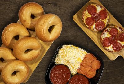 Get 50% Off a $9.99 Family Pizza Bagel Box with an In-app "Order Ahead" Purchase at Einstein Bros. Bagels