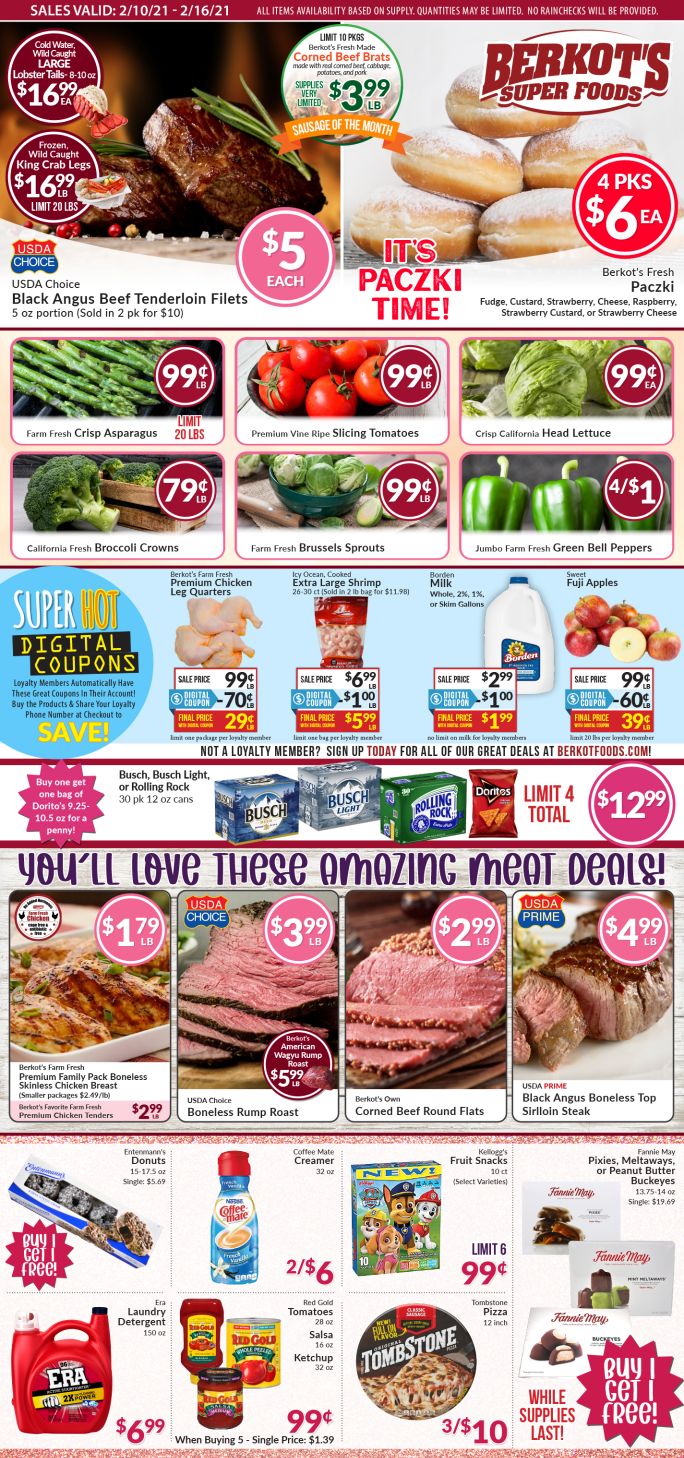 Berkot's Super Foods Valentine's Day Sale Weekly Ad Flyer February 10 to February 16, 2021