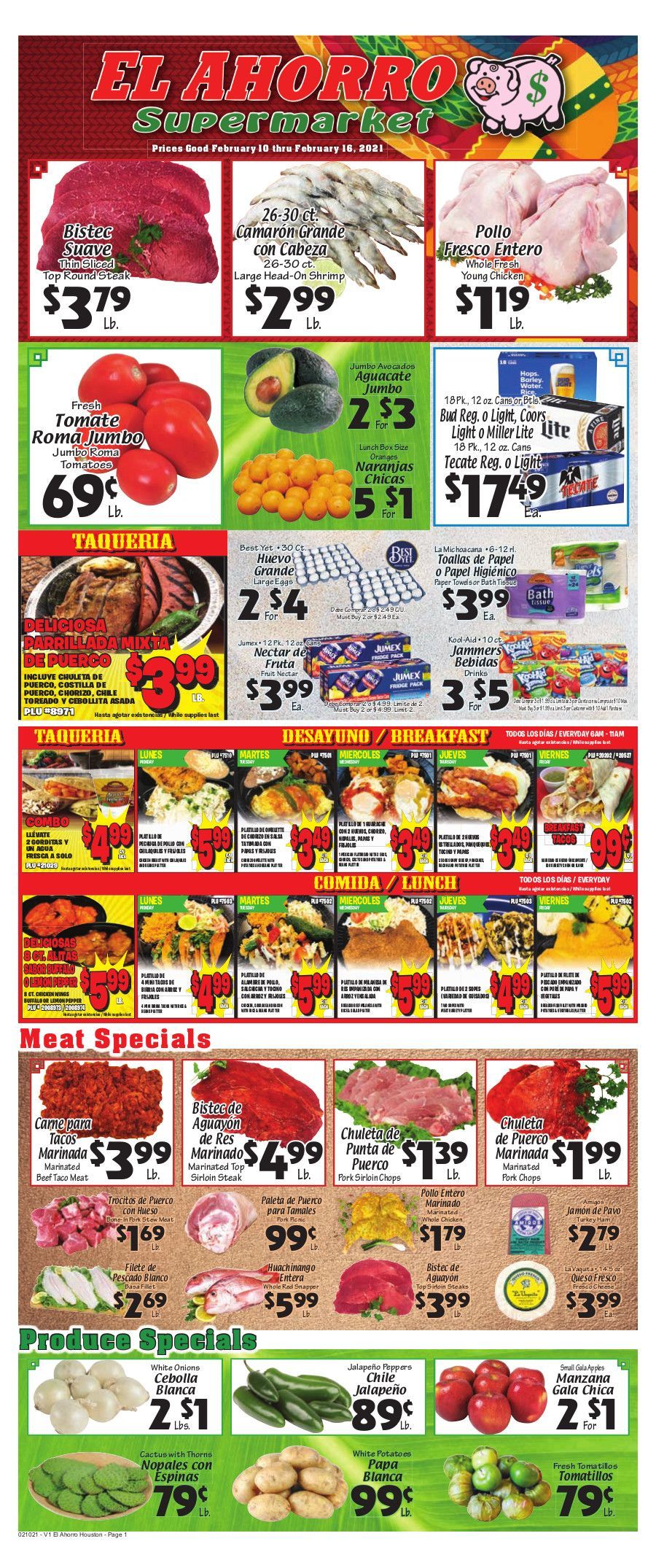 El Ahorro Supermarket Weekly Ad Flyer February 10 to February 16, 2021