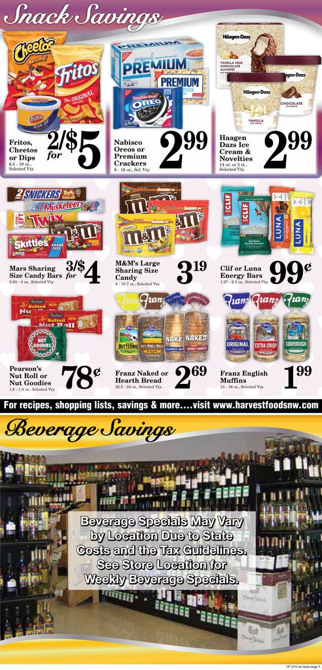 Harvest Foods Valentine's Day Sale Weekly Ad Flyer February 10 to February 16, 2021