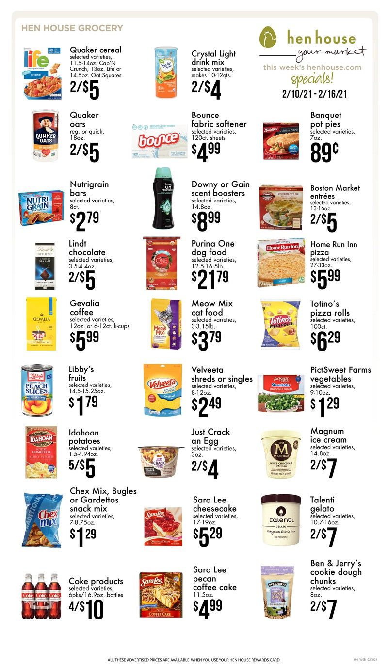 Hen House Valentine's Day Sale Weekly Ad Flyer February 10 to February 16, 2021