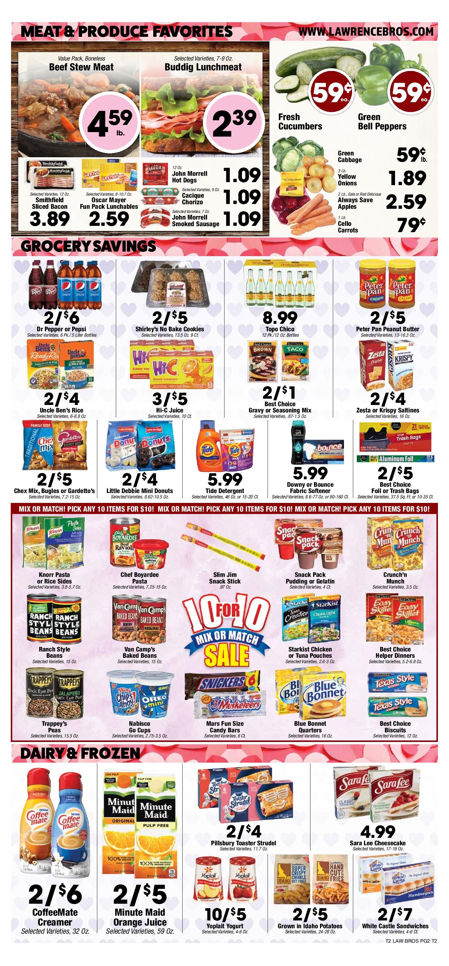 Lawrence Bros Valentine's Day Sale Weekly Ad Flyer February 10 to February 16, 2021