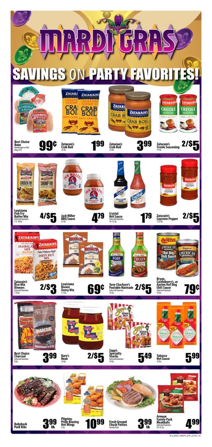 Piggly Wiggly (LA) Mardi Gras Sale Weekly Ad Flyer February 10 to February 16, 2021