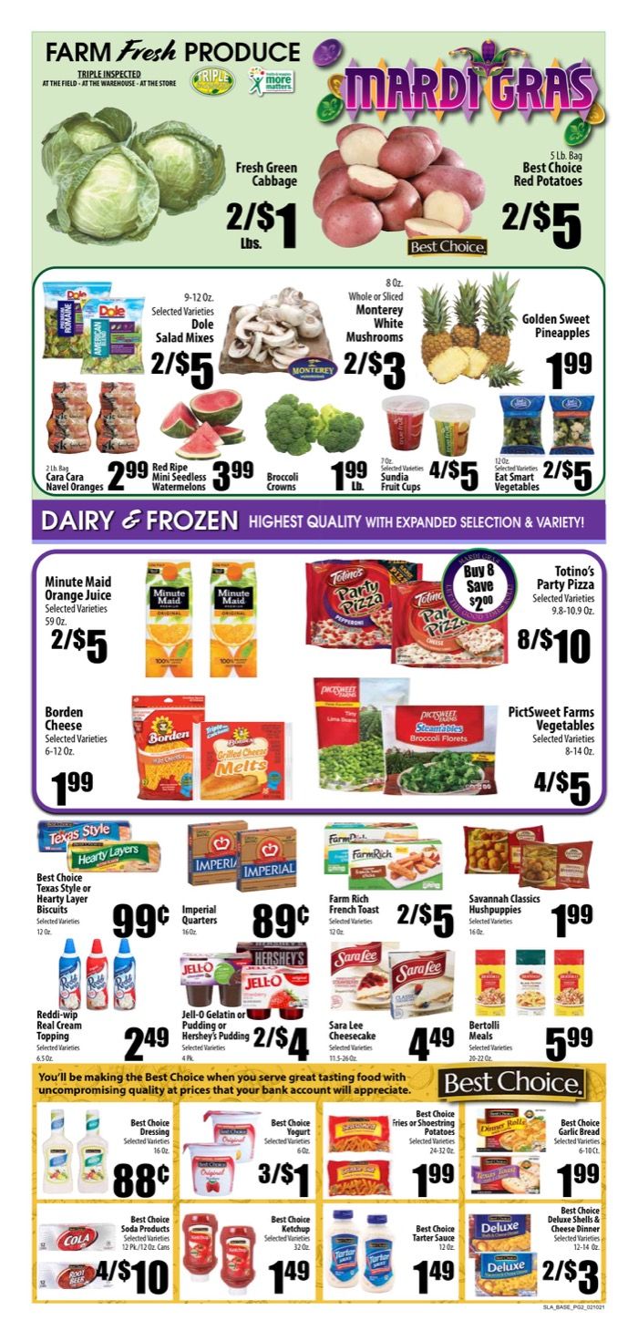 Piggly Wiggly (LA) Mardi Gras Sale Weekly Ad Flyer February 10 to February 16, 2021