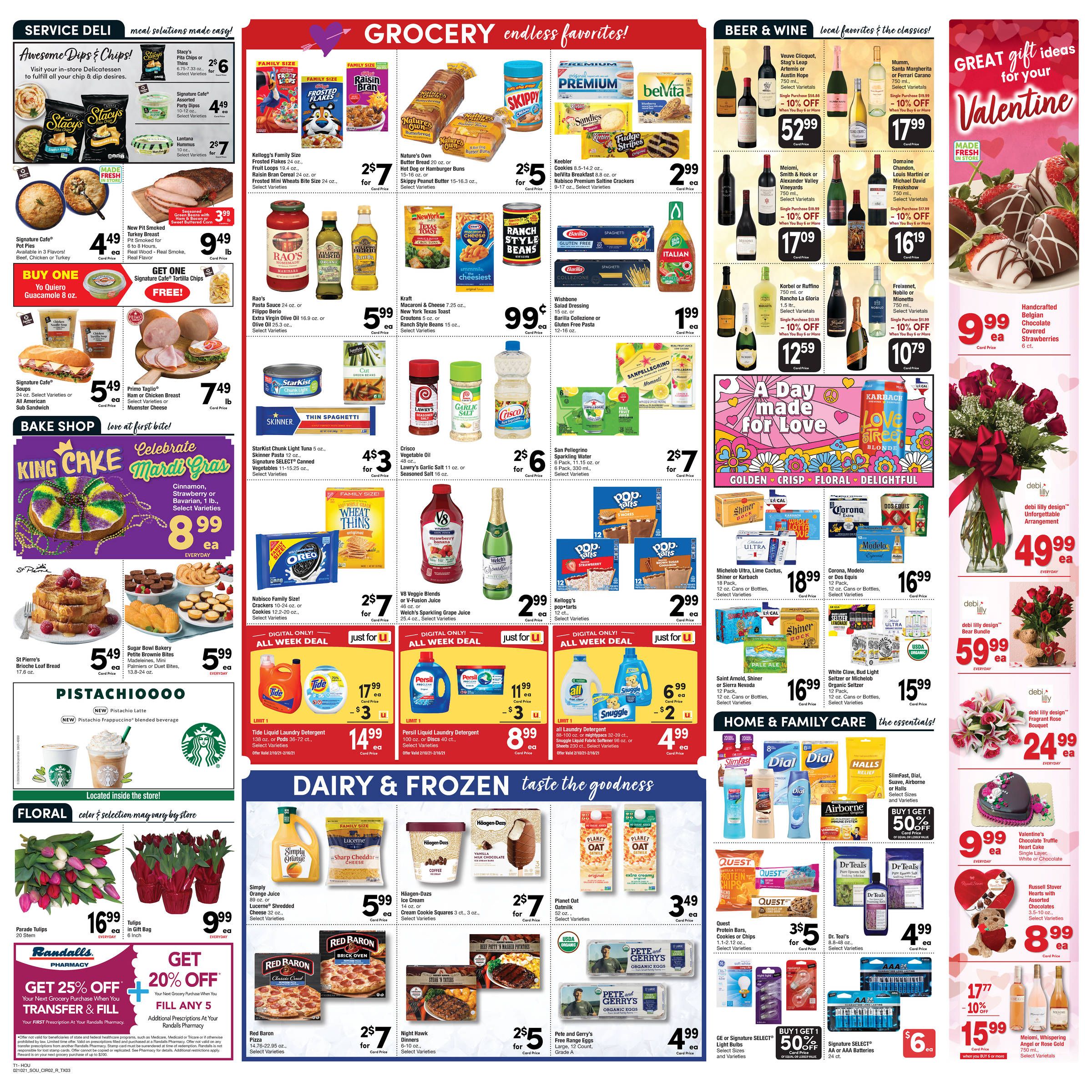 Randalls Valentine's Day Sale Weekly Ad Flyer February 10 to February 16, 2021