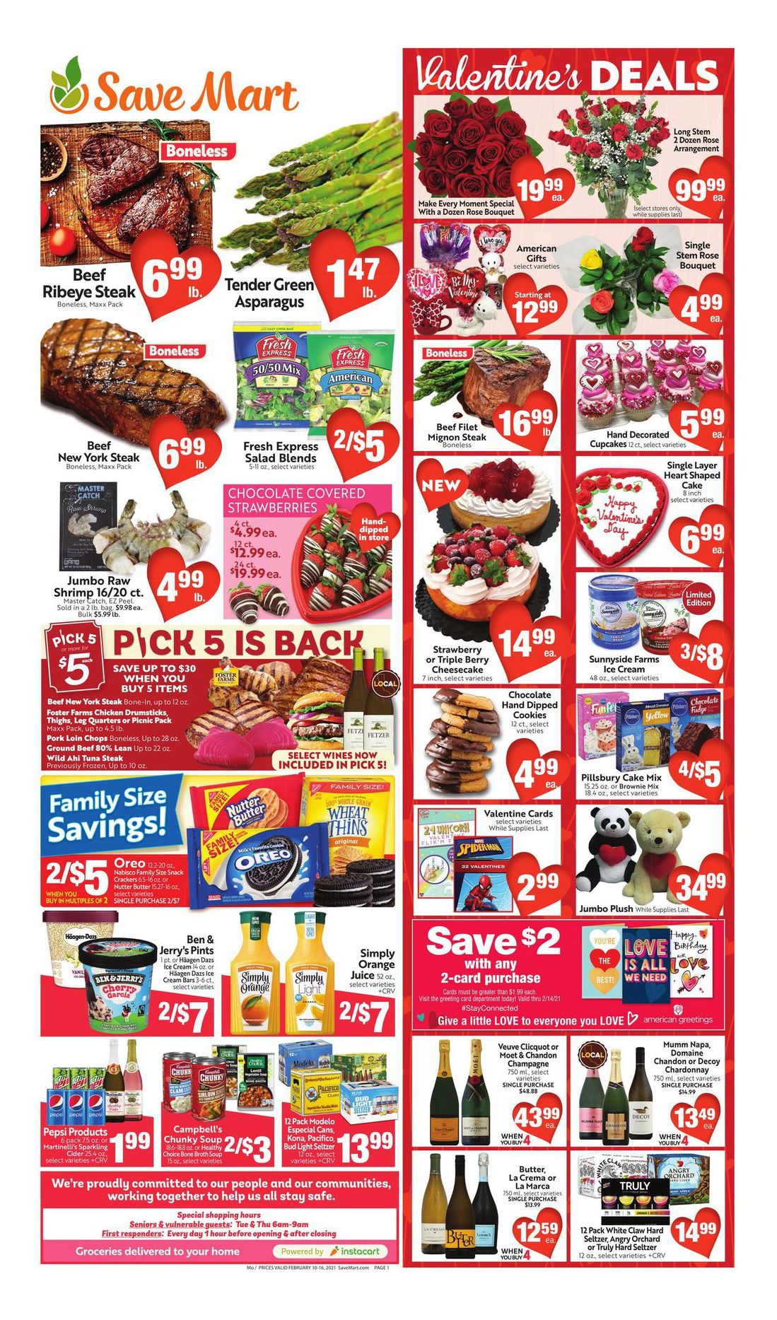 Save Mart Big Valentine's Day Sale Weekly Ad Flyer February 10 to February 16, 2021