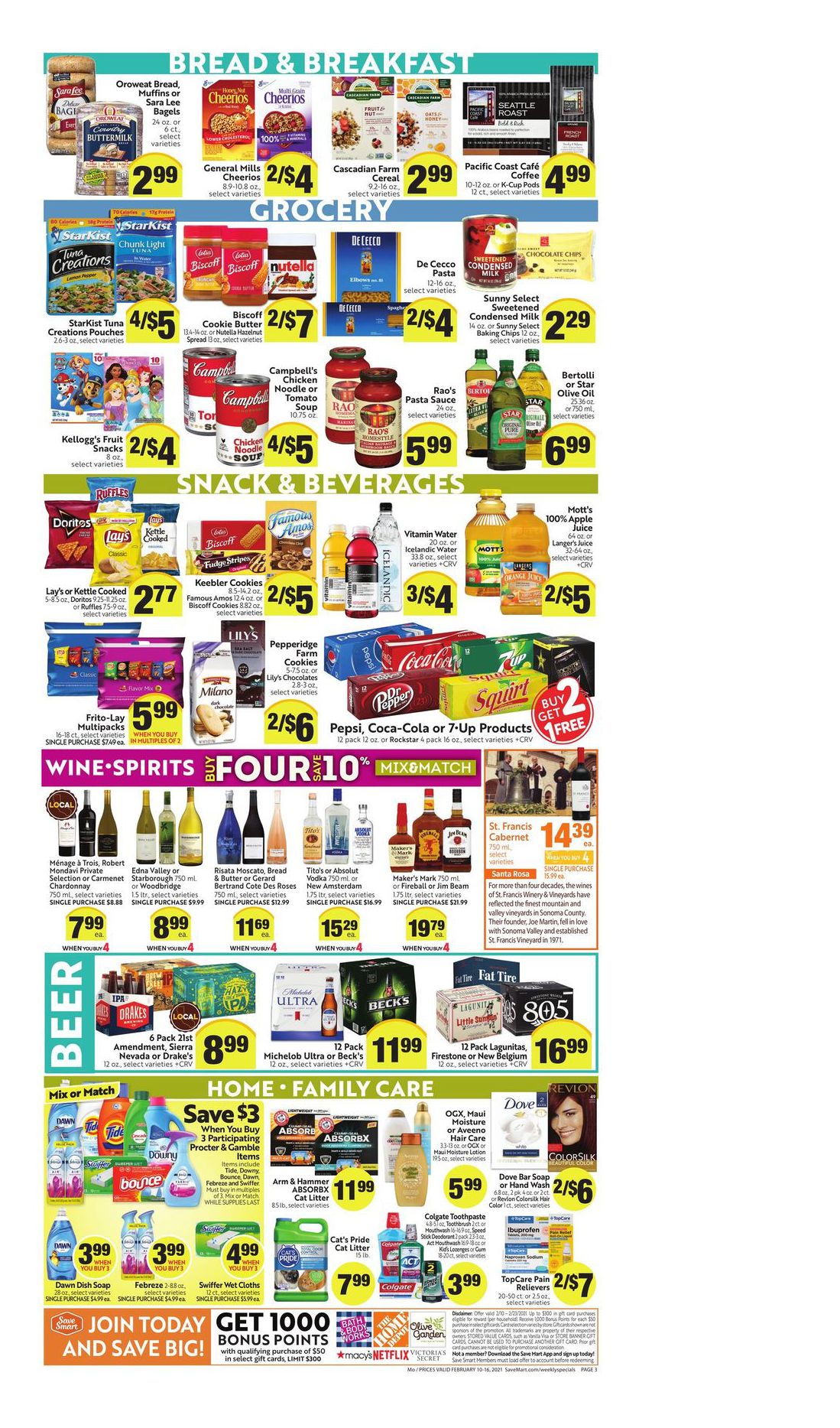 Save Mart Big Valentine's Day Sale Weekly Ad Flyer February 10 to February 16, 2021